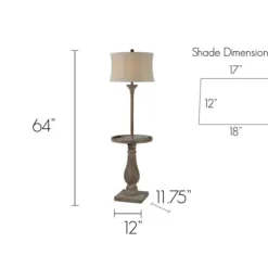 Washed Driftwood Floor Lamp With Tray Table-Kirkland's Home Hot