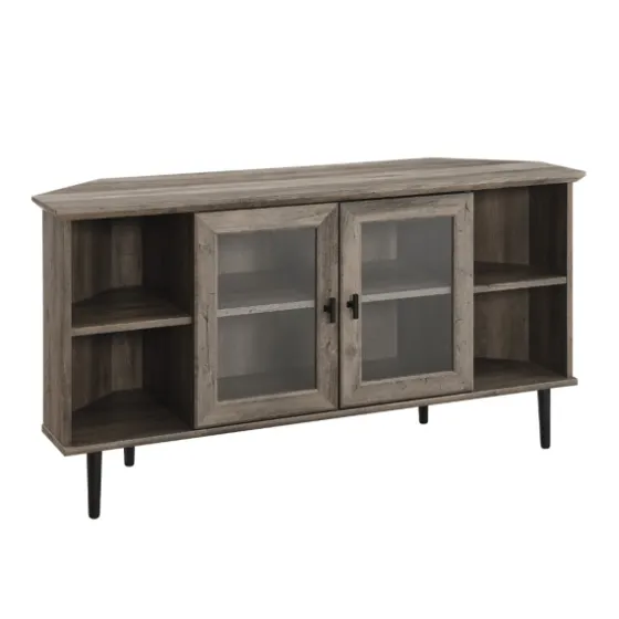 Washed Glass Door Corner Tv Stand-Kirkland's Home Fashion