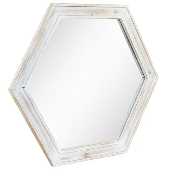 Washed Hexagon Frame Mirror-Kirkland's Home Best Sale