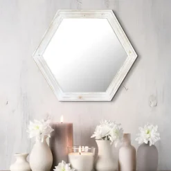 Washed Hexagon Frame Mirror-Kirkland's Home Best Sale