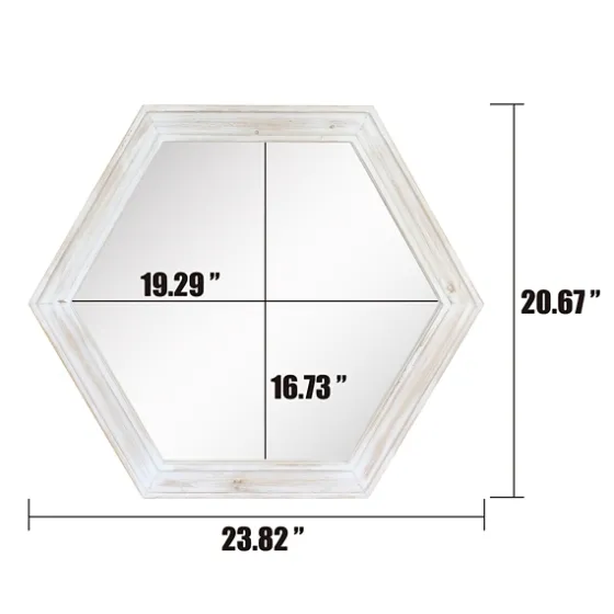 Washed Hexagon Frame Mirror-Kirkland's Home Best Sale