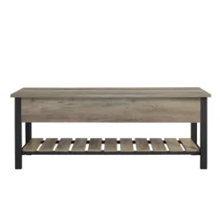 Washed Lift-Top Storage Bench-Kirkland's Home Sale