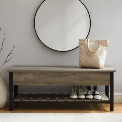 Washed Lift-Top Storage Bench-Kirkland's Home Sale