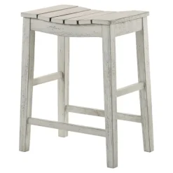 Washed Saddle Seat Counter Stools, Set Of 2-Kirkland's Home Discount