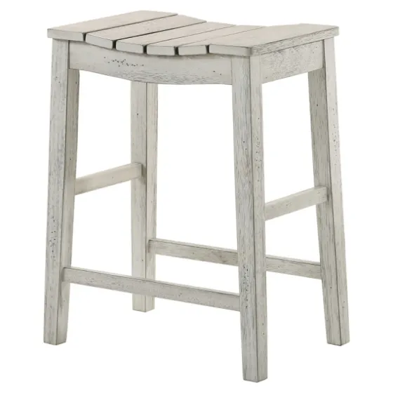Washed Saddle Seat Counter Stools, Set Of 2-Kirkland's Home Discount