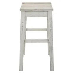 Washed Saddle Seat Counter Stools, Set Of 2-Kirkland's Home Discount