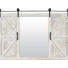 Washed Sliding Barn Door Wall Mirror-Kirkland's Home Clearance