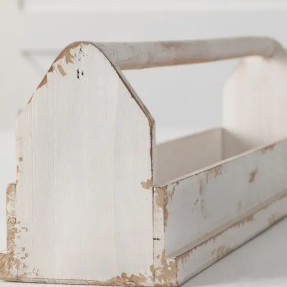 Washed Wooden Tray With Handle-Kirkland's Home Cheap