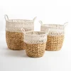Water Hyacinth Color Block Baskets, Set Of 3-Kirkland's Home Cheap