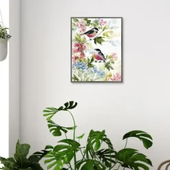 Watercolor Birds I Framed Canvas Art Print-Kirkland's Home Best Sale