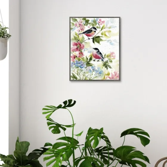 Watercolor Birds I Framed Canvas Art Print-Kirkland's Home Best Sale