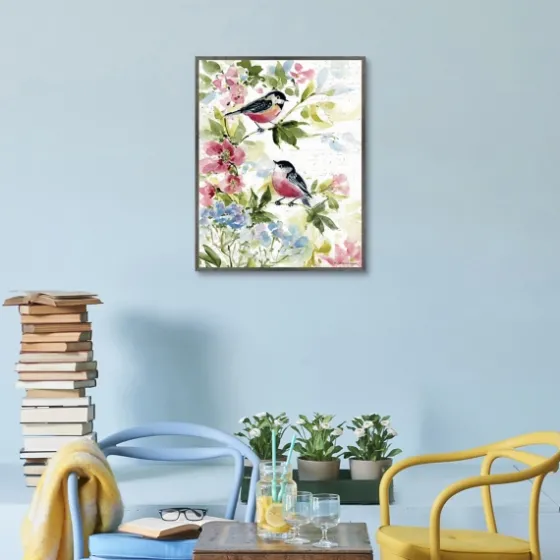 Watercolor Birds I Framed Canvas Art Print-Kirkland's Home Best Sale