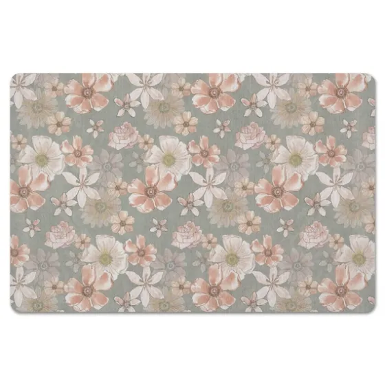 Watercolor Flowers Kitchen Mat-Kirkland's Home Hot