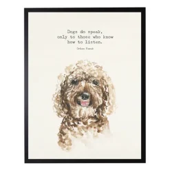Watercolor Goldendoodle Quote Framed Art Print-Kirkland's Home Sale