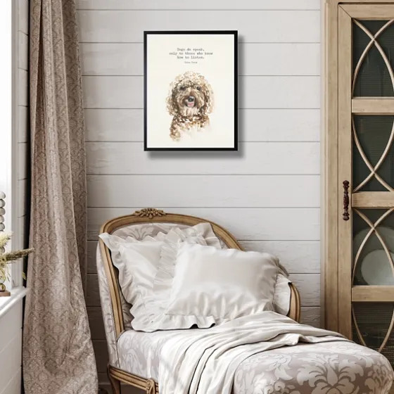 Watercolor Goldendoodle Quote Framed Art Print-Kirkland's Home Sale