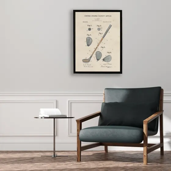 Watercolor Golf Club Framed Art Print-Kirkland's Home Cheap
