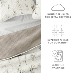 Watercolor Leaves Reversible 3-Pc. Queen Quilt Set-Kirkland's Home Store