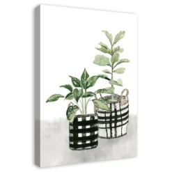 Watercolor Plaid Vase Canvas Art Print, 20X30 In.-Kirkland's Home Shop
