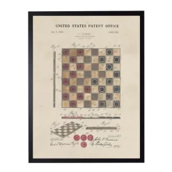 Watercolor Vintage Checkers Framed Art Print-Kirkland's Home Best