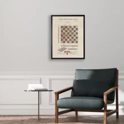 Watercolor Vintage Checkers Framed Art Print-Kirkland's Home Best