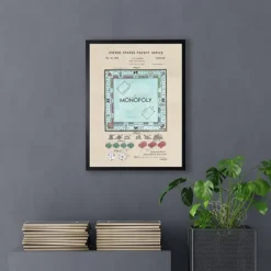 Watercolor Vintage Monopoly Framed Art Print-Kirkland's Home Sale