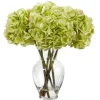 Watered Hydrangea Bouquet In Round Glass Vase-Kirkland's Home Cheap