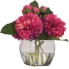 Watered Magenta Dahlia Bouquet In Glass Vase-Kirkland's Home Store