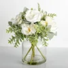 Watered White Peony Bouquet In Glass Vase-Kirkland's Home Store