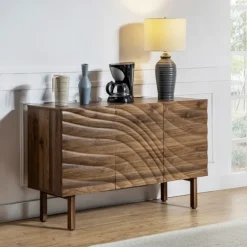 Wavy Wood 3-Door Sideboard Cabinet-Kirkland's Home Best