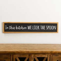 We Lick The Spoon Framed Wall Plaque-Kirkland's Home Sale