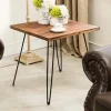 Weather Fir Wood And Hairpin Legs Accent Table-Kirkland's Home Cheap