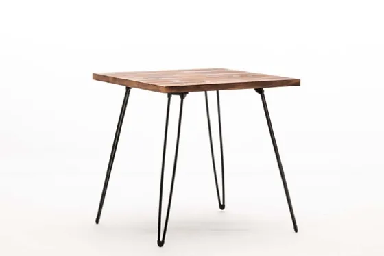 Weather Fir Wood And Hairpin Legs Accent Table-Kirkland's Home Cheap