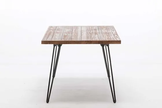 Weather Fir Wood And Hairpin Legs Accent Table-Kirkland's Home Cheap