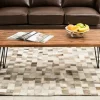 Weather Fir Wood And Hairpin Legs Coffee Table-Kirkland's Home Clearance