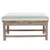 Weathered Blue And White Striped Bench-Kirkland's Home Best