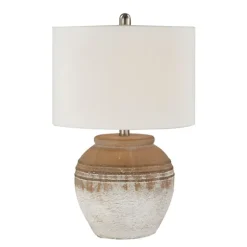 Weathered Clay Ceramic Table Lamp-Kirkland's Home Clearance