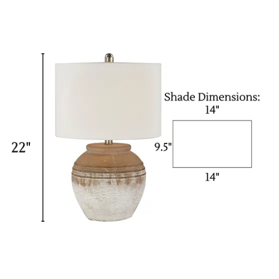 Weathered Clay Ceramic Table Lamp-Kirkland's Home Clearance