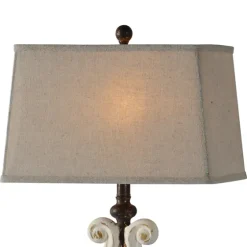 Weathered Cream Harp Table Lamps, Set Of 2-Kirkland's Home Fashion