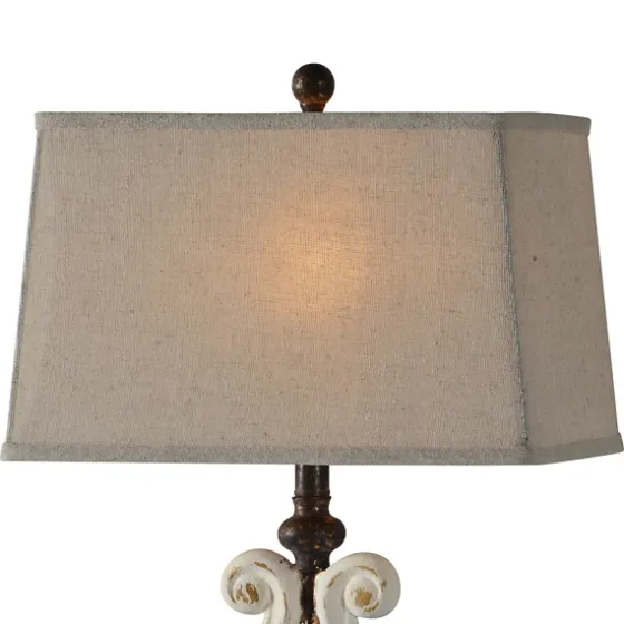 Weathered Cream Harp Table Lamps, Set Of 2-Kirkland's Home Fashion