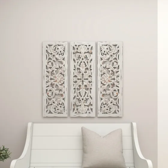 Weathered Gray Wood Panel Wall Plaques, Set Of 3-Kirkland's Home Cheap