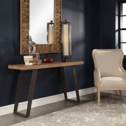 Weathered Oak And Metal Console Table-Kirkland's Home Online