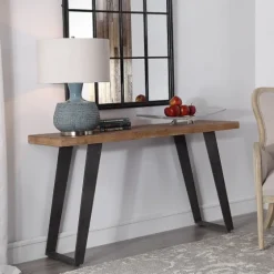 Weathered Oak And Metal Console Table-Kirkland's Home Online