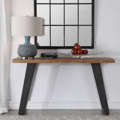 Weathered Oak And Metal Console Table-Kirkland's Home Online