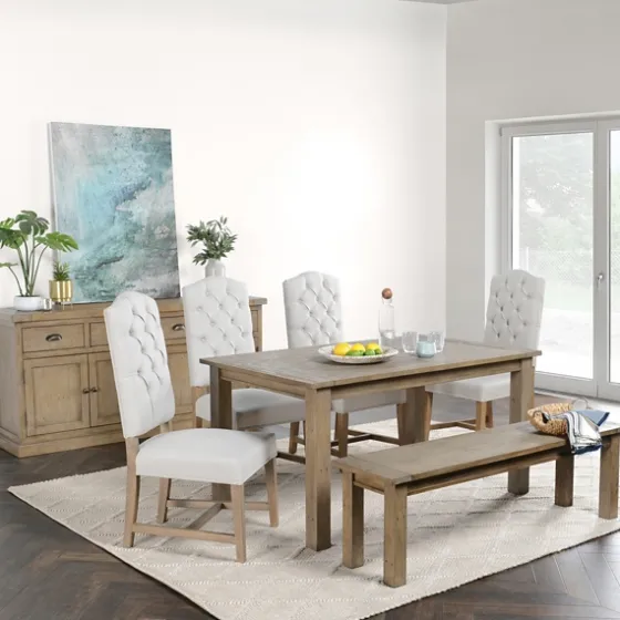 Weathered Pine Wood Dining Table-Kirkland's Home Discount