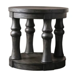 Weathered Wood Open Column Accent Table-Kirkland's Home Outlet
