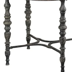 Weathered Wood Top Rustic Metal Base Accent Table-Kirkland's Home Best Sale