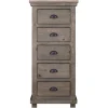 Weathered Wooden 5-Drawer Willow Chest-Kirkland's Home Online