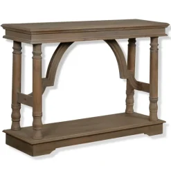 Weathered Wooden Trestle Console Table-Kirkland's Home Discount