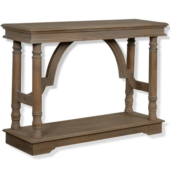 Weathered Wooden Trestle Console Table-Kirkland's Home Discount