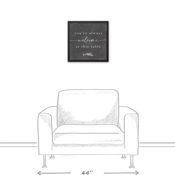 Welcome At This Table Black Framed Canvas Print-Kirkland's Home Shop